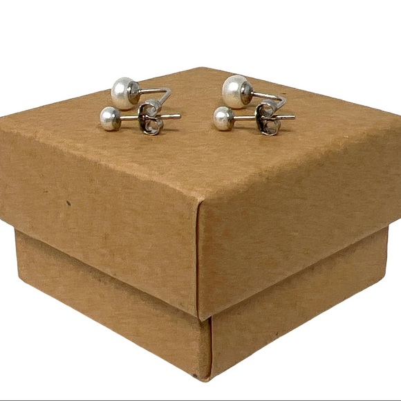 Adornia Freshwater Pearl Earring Jacket 925 Sterling Silver - Picture 5 of 8